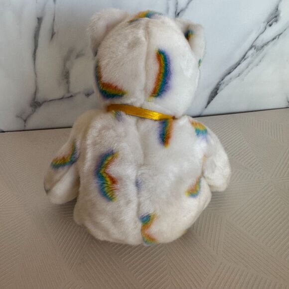 Ty Large Plush Beanie Buddies CHEERY the Sunshine Bear With Rainbows 2002 MWMT - Picture 11 of 13
